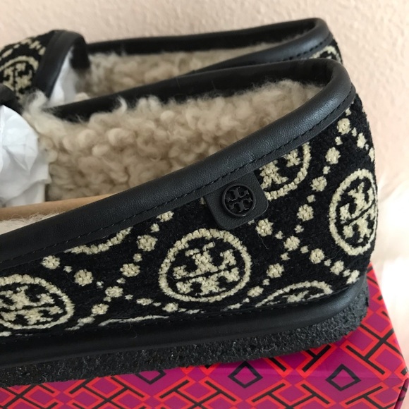 Tory Burch T MONOGRAM BUDDY SHEARLING LOAFER Size 8.5,9,10 - Picture 7 of 16